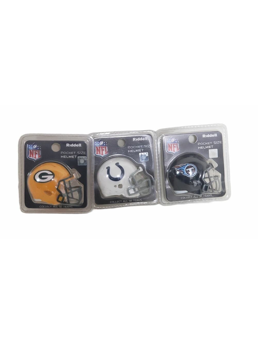 NFL Riddell Pocket Pro Helmets - GB Packers Indianapolis Colts Tennessee Titans